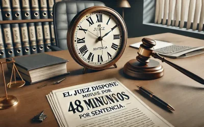 Un juez solo dispone de 48 minutos para hacer una sentencia