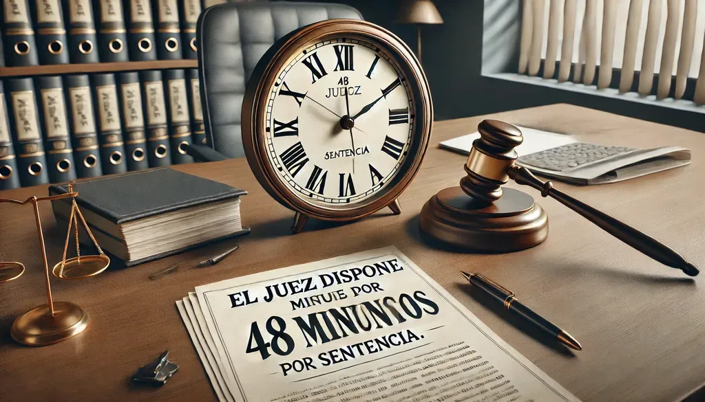 Un juez solo dispone de 48 minutos para hacer una sentencia