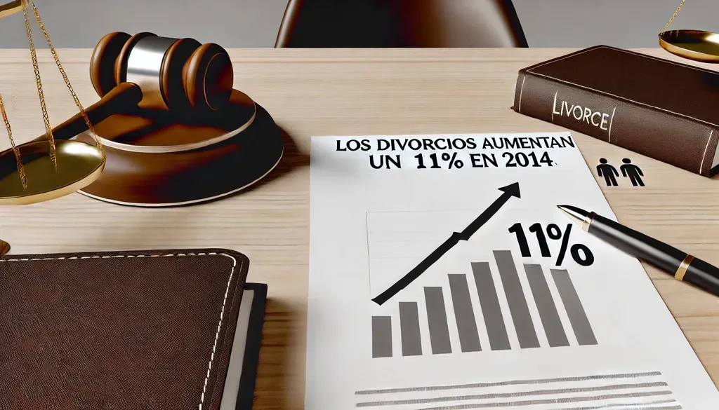 Los divorcios aumentan un 11% en 2014